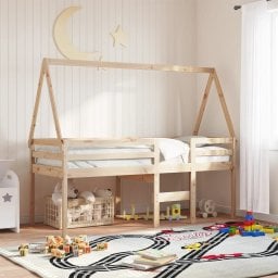  vidaXL Daszek do łóżka dziecięcego, 199x80,5x88 cm, drewno sosnowe