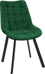  Akord Krzesło tapicerowane glamour, 50x61x91 cm, butelkowa zieleń