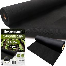  Heckermann Agrowłóknina Heckermann 1,6x10m 50g/m2 Czarna