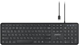 Klawiatura Perixx PERIBOARD-210, DE, USB-C, wired, silent keys, black (układ niemiecki)