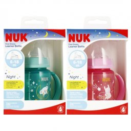 NUK NUK Butelka 150 ml 6m+ z uchwytem First Choice Night mix kolorów 10215326