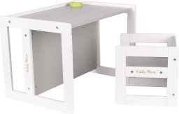  KiddyMoon KiddyMoon Stolik + krzesło TC-002 white/grey 61x44x44/30x30x30 Mebel zestaw mebelków