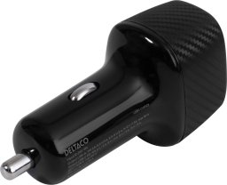 Ładowarka Deltaco USB automobilinis kroviklis 1x USB-A 18 W, 1x USB-C PD 45 W, viso 63 W / USBC-CAR123