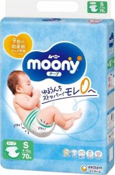 Moony MOONY sauskelnės AIRFIT, S, 70 vnt., 4-8kg, 13830