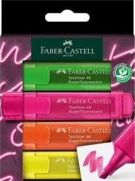 Faber Castell Zakreślacz Super Neon 4 kolory FABER CASTELL