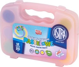  Astra Farby plakatowe 12 kolorów - 20 ml pastelowe walizka ASTRA 301122007 mix cena za 1 szt