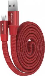 Kabel USB Devia USB-A - 0.8 m Czerwony (BRA005400)