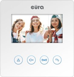 Eura Monitor EURA VDA-52A3 - biały, ekran 4.3", obsługa 2 wejść