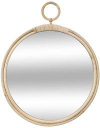 Atmosphera Lustro w oprawie z wikliny, Ø 38 cm, okrągłe