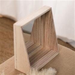 TODAY Lusterko kosmetyczne w drewnianej oprawie, 32 x 26 cm