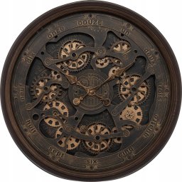 Atmosphera Zegar ścienny duży vintage Alban, widoczny mechanizm, Ø 76 cm