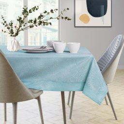 AmeliaHome AmeliaHome Obrus plamoodporny Gaia koło 100 cm niebieski