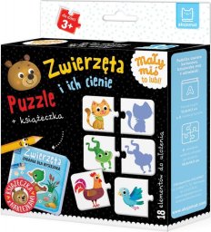  Książeczka Mały Miś to lubi! 3+ Zwierzęta i ich cienie. Puzzle + książeczka