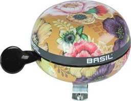  Basil Dzwonek rowerowy BASIL BLOOM FIELD BIG BELL BICYCLE BELL 80mm, honey yellow (NEW 2024)