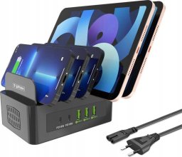 Ładowarka T-Phox ŁAD SIEC T-PHOX POWERHUB DUAL PORT 100W 2xUSB-C/3xUSB STACJA DOKUJĄCA BLACK