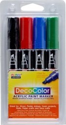 Marvy Uchida Marvy Uchida Akriliniai markeriai "Marvy Decocolor Acrylic" #315-4A Primary. 4 vnt