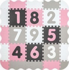  Milly Mally Milly Mally Mata piankowa puzzle Jolly 3x3 Digits - Pink Grey