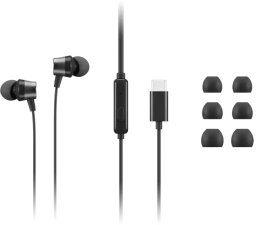 Słuchawki Lenovo Lenovo | USB-C su laidu In-Ear Ausinės (su inline control) | 4XD1J77351 | su laidu | Juodas