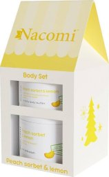  Nacomi Nacomi Peach Sorbet & Lemon zestaw masło do ciała 100ml + peeling do ciała 180ml
