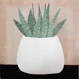 Atmosphera Obraz na płótnie JENNIFER, rysunek roślinki doniczkowej, 28 x 28 cm