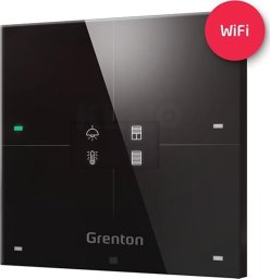  Grenton Grenton Smart panel/ 4 pola dotykowe/ wyświetlacz OLED/ Wi-Fi/ czarny szklany front