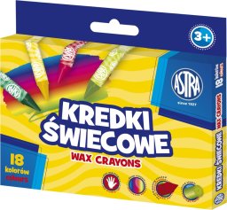 Astra Kredki świecowe okrągłe 18 kolorów 8/90mm ASTRA 316023007