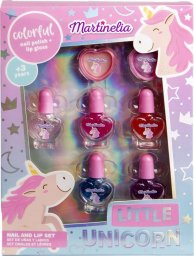 Martinelia Little Unicorn Nail Polish & Lip Set zestaw błyszczyk do ust 2szt. + lakier do paznokci 5szt.