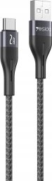 Kabel USB Yesido yesido Kabel CA121 18W USB-Type-C 1m 2A, BLACK / CZARNY