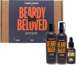 MenRock Beardy Beloved Soothing Oak Moss zestaw szampon do brody 100ml + balsam do brody 100ml + olejek do brody 30ml