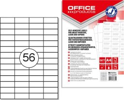  Office Products Etykiety Office Products A4 52.5x21.2mm białe (100)