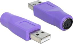Adapter USB Delock USB - PS/2 Fioletowy  (65461)