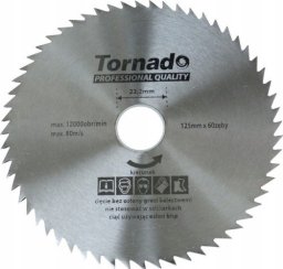  Tornado Tarcza do cięcia drewna 125x22,2mm 60z stalowa