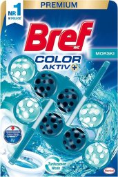 Bref Color Aktiv+ zawieszka myjąco-zapachowa do muszli Morski 2x50g