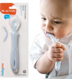 BabyOno 785/01 ŁYŻECZKA SILIKONOWA ELASTYCZNA NIEBIESKA