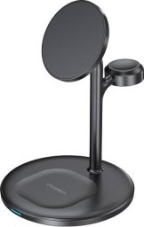 Ładowarka Choetech Belaidis įkroviklis CHOETECH, 15W, 3in1, magnetinis, juodas su stovu