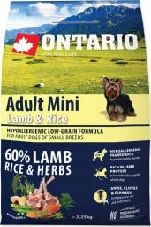  ONTARIO Ontario Adult Mini su ėriena ir ryžiais 2,25kg