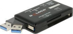 Czytnik Delock Delock Card Reader SuperSpeed USB Typ-A (3.2 Gen 1) 5 Gbps, 6 Kartenschächte