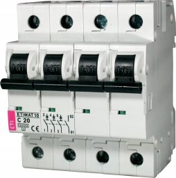 Etipo Wyłącznik nadprądowy ETI-Polam Asti-Etimat 10 002136717 3P+N C 20A 10kA AC