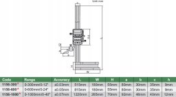 Insize WYSOKOSCIOMIERZ CYFR. 0-300MM KORBA