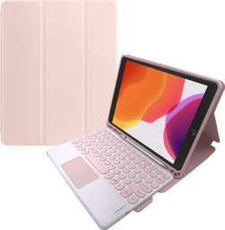 Braders Etui z Klawiaturą Bluetooth Magnetyczne do Apple iPad 10.2 2019/2020/2021 7 / 8 / 9 Różowy