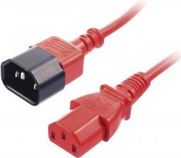 Kabel zasilający Lindy Przedłużacz kabla zasilającego , 0.5m, czerwony (30476)