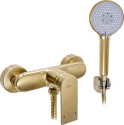 Bateria prysznicowa Rea Bateria prysznicowa ze słuchawką REA Verso Brush Gold złota Szczotkowana
