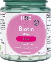  Holland & Barrett Holland & Barrett - Biotyna, 300mcg, 120 tabletek