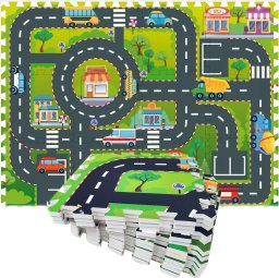  Coil Coil mata edukacyjna piankowa duża puzzle miasto ulice składana dla dzieci i niemowląt