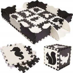 Coil Coil mata edukacyjna piankowa duża puzzle składana dla dzieci i niemowląt czarno-biała