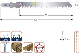 Wilpu Saws for wood, plastic WILPU HC 14 BOX, 25 pcs.