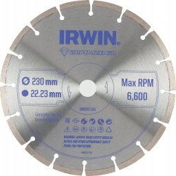  Irwin IRWIN TARCZA DIAMENTOWA 230mm x 22,23mm / SEGMENTOWA do betonu, cegły, granitu i marmuru