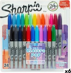 Sharpie Zestaw markerów Sharpie Electro Pop Wielokolorowy 24 Części 1 mm (6 Sztuk)