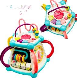 Coil Coil sorter układanka kostka edukacyjna klocki sensoryczna zabawka interaktywna czerwona