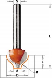 Frezarka CMT CMT HM CUTTER D=19 d=6.35 R=3.2 I=13S=12.. DECORATIVE.